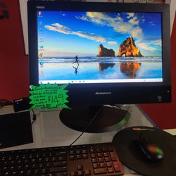 Lenovo Thinkcenter 22" All-in-one desktop Computer with Keyboard Mouse Mouse Pad Windows 10 1TB HDD 