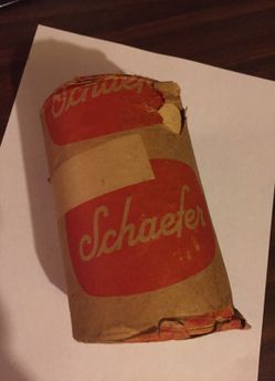 Stack of vintage Schaefer Beer bar coasters (in original wrap)