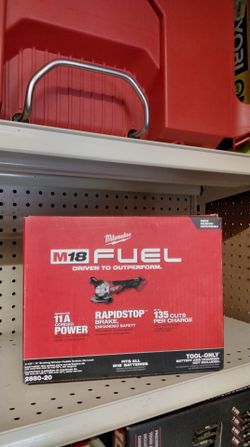 MILWAUKEE M18 FUEL 4 - 1/2" 5" BRAKING GRINDER PADDLE SWITCH, NO - LOCK (TOOL ONLY)