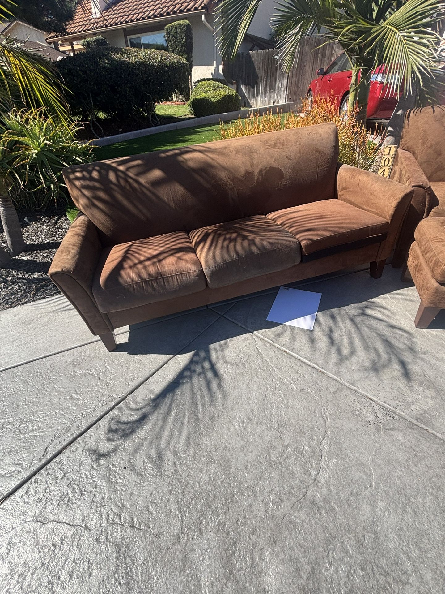 Brown 4 Piece Sofa Set