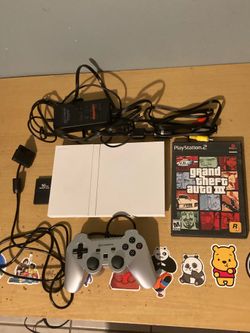 White PlayStation 2 Slim Bundle