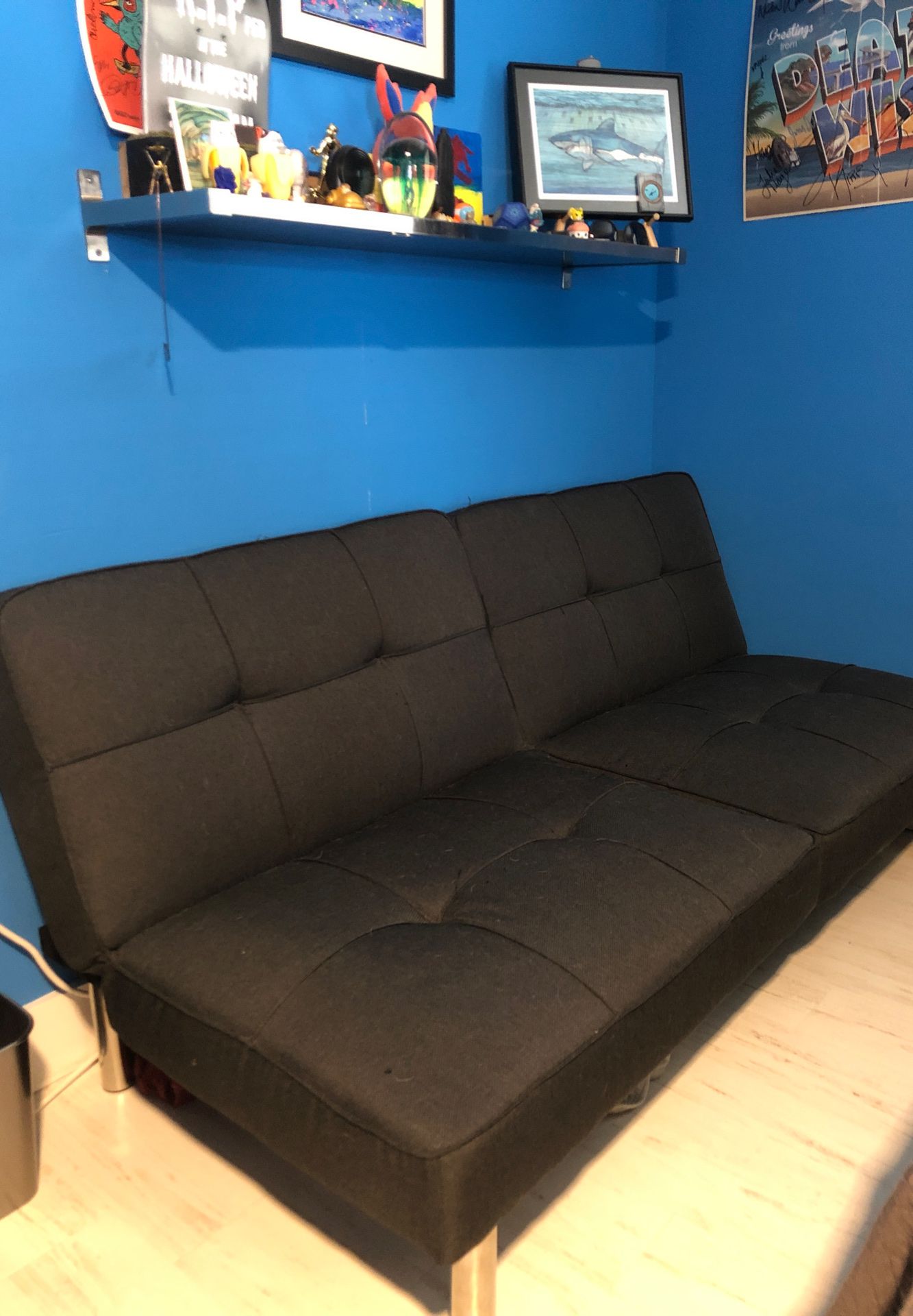 Grey futon couch