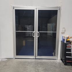 6'×7' Aluminum Frame Glass Door