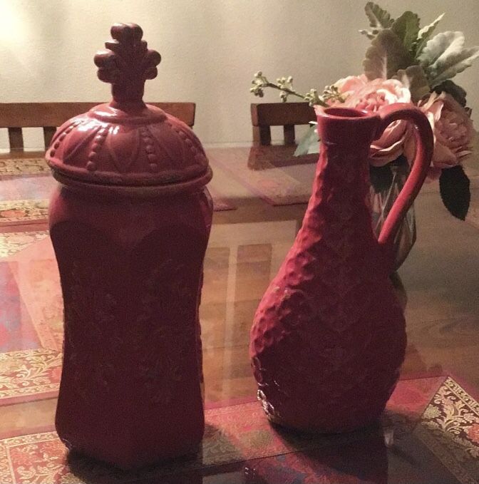 2 Beautiful Decoration Color Deep Red