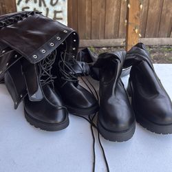 Both of them black boots  size 12 for $35
