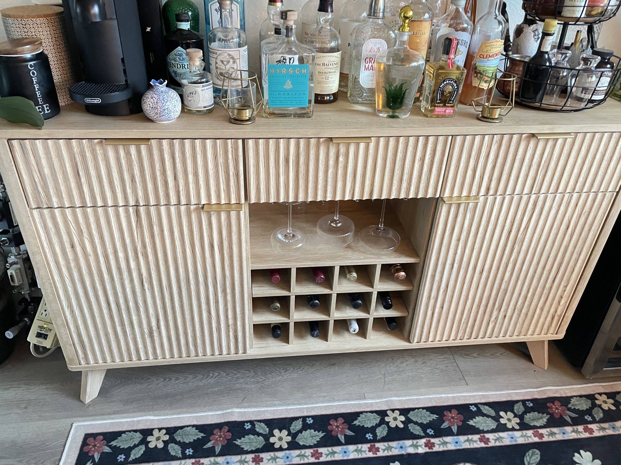 Boho chic Buffet Sideboard Cabinet Tan Beige Sand
