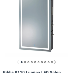 Tall mirror, barber station