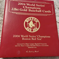 2005 Danbury Mint 22kt Gold 2004 World Series Champions Boston Red Sox