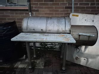 Hand made stainless steel grill and smoker