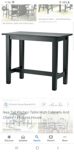 High Black Ikea Kitchen Table