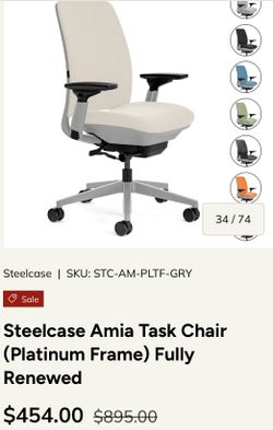 Steelcase Amia Task Chair (Platinum Frame)