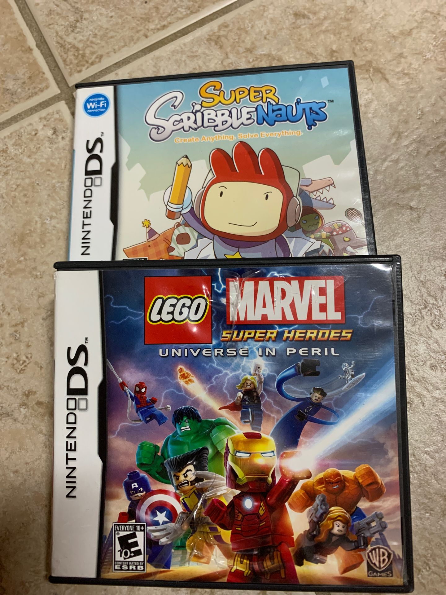 Nintendo DS Games LEGO Marvel Super Hero’s and Scribblenauts