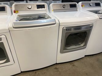 Lg washer 5.3 cu ft with agitator and dryer gas or electric 220v