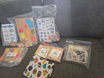 Wooden Toddler Puzzle and Learning Toy Bundle