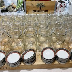 24 wide mouth ball jars with lids 