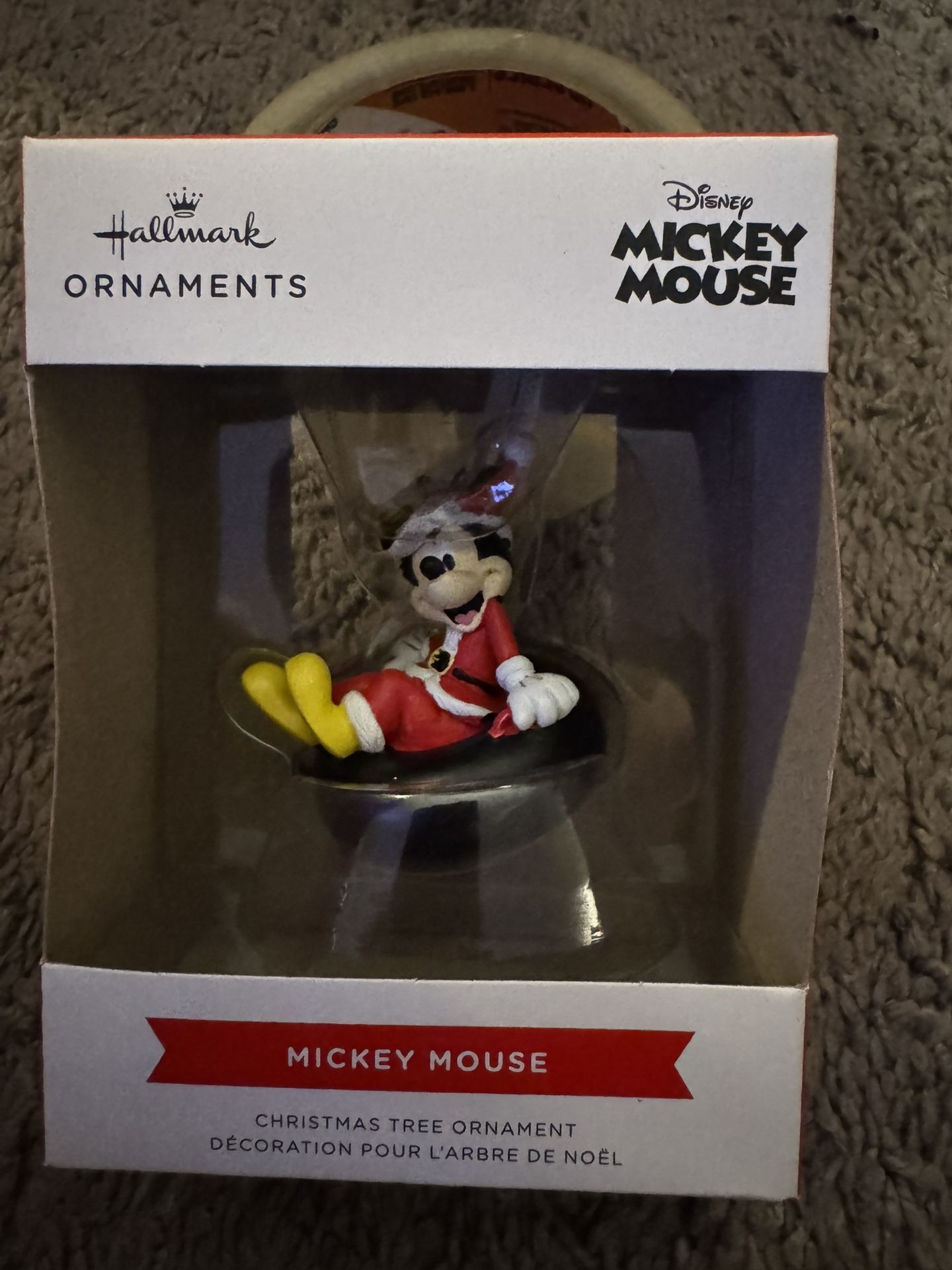 Mickey Mouse On Tube Ornament $5