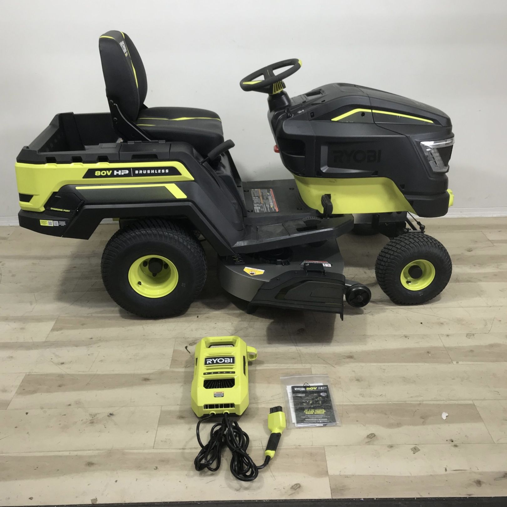 Ryobi 42" T42Li 80V Battery Electric Riding Lawn Mower Tractor