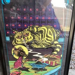 Vintage Glow-In-The-Dark Poster Late 70S Cat
