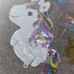Rainbow Unicorn Birthday Kit Decorations