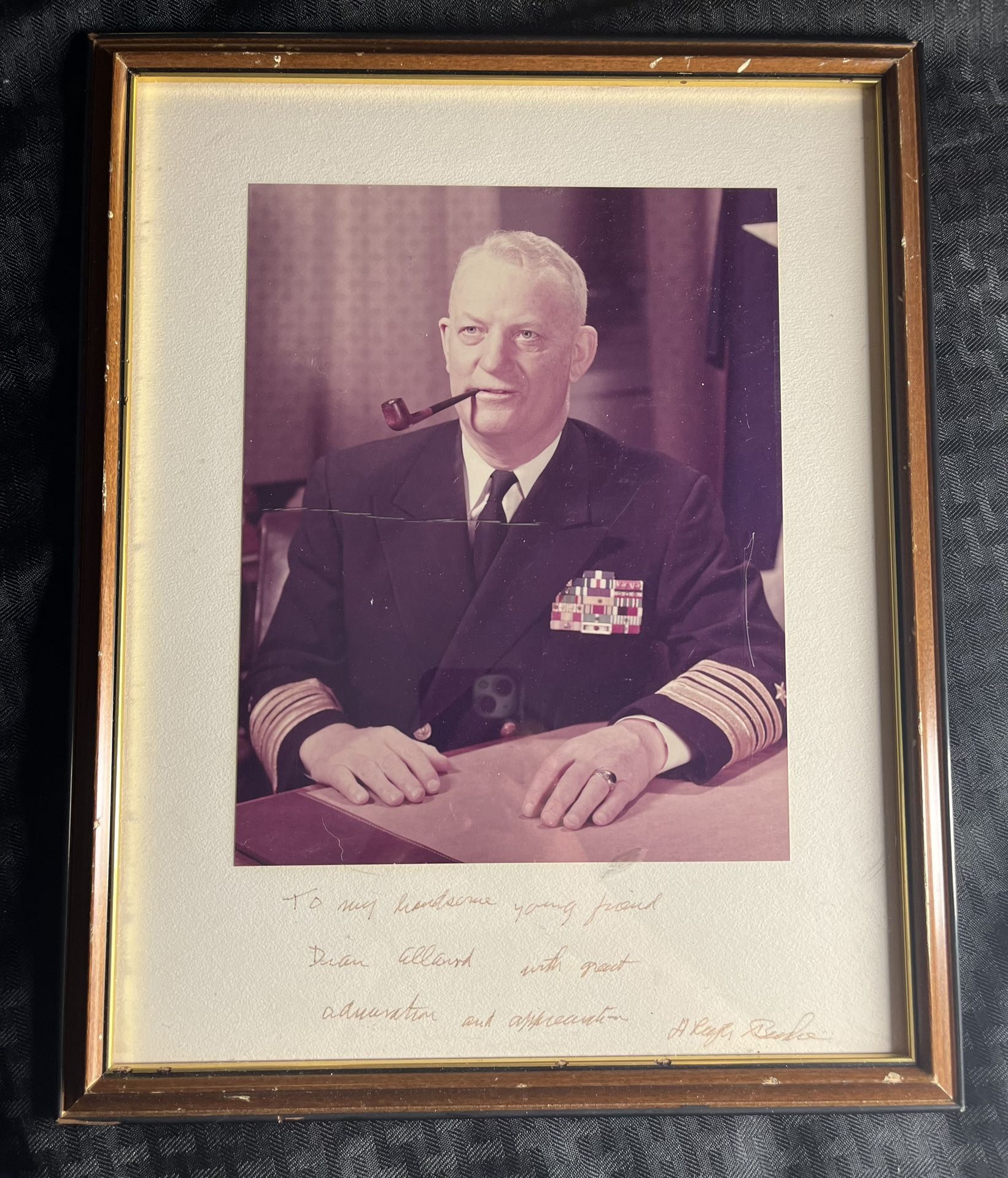 Admiral Arleigh Burke Navy Cross Chief Naval Operations - Autograph Photo