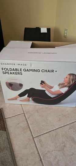 Sharper Image Foldable Gaming Chair with Speakers