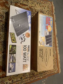 A 45 Watt solar pannel kit and a 100 watt solar pannel kit