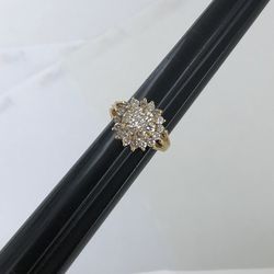 14k Yellow Gold 2ct Diamond Ring Size 6.5