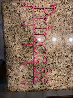 Very Sturdy “Princess” Sign with Hooks