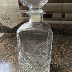 Glass Whiskey Bottle  Vintage 