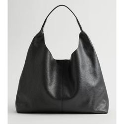 Other Stories oversized slouchy black leather tote bag(rggh60)11