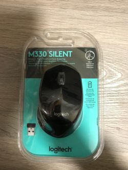 New Logitech M330 Silent Black Wireless Mouse