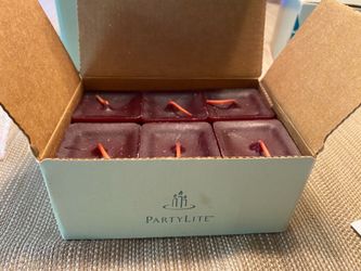 PartyLite Raspberry Square Votive Candles