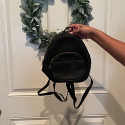 Mini Black Backpack Purse