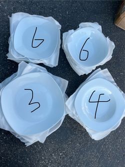 White Square Ceramic Dinnerware Set