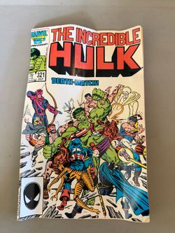 The Incredible Hulk #321 Marvel Comic 1986