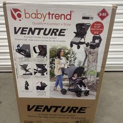 Baby Trend Venture 4-Wheel Stroller Travel System - Desert Grey - Grey