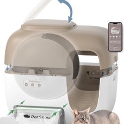 Automatic Cat Litter Box Self Cleaning with Zero Odor Control System, Auto-Packing Robot Litter Box with Smart App Control, Large Cats & Multiple Cats