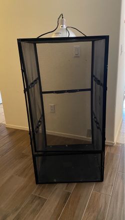 $25 - metal mesh screen terrarium