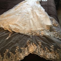 Brand New Wedding Dress A Line, Size 12, Ivory .