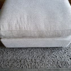 Large Gray Ottoman 