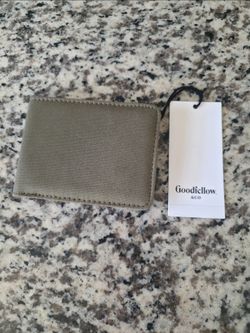 Goodfellow&Co Olive Green Canvas Billfold Wallet with Clear ID Slot and Multiple  Card Pockets