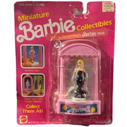 Barbie Mini Collectables Solo In The Spotlight 1990 Blk Dress Gloves #7478 NRFB