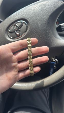14 k Gold nugget bracelet
