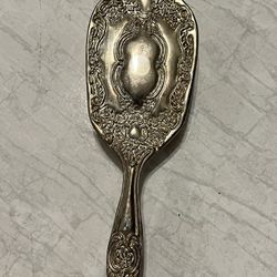 Vintage Silver Toned Hair Brush