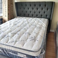 New Queen Bed Frame With Mattress 