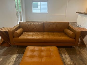 Leather couch from Article