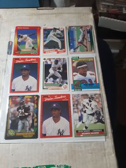 18 Deion Sanders Baseball and Football Cards