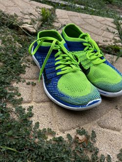 Nike Free 4.0 Flyknit Men s 631053 402 US 10.5 Blue Green Running Shoes for Sale in Baldwin Hills CA OfferUp