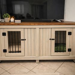 Custom 2 Dog Crate Console