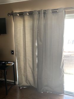 2 Panel drape/light gray